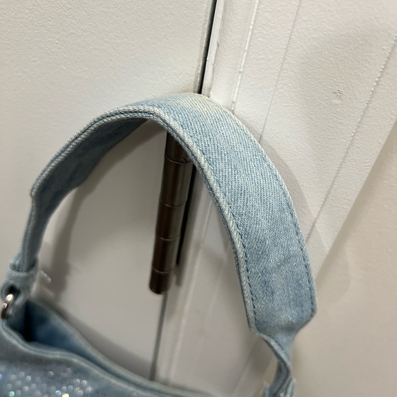 Simon Miller Blue Denim Crystal Mini Sasi Shoulder Bag $375 - Picture 4 of 8